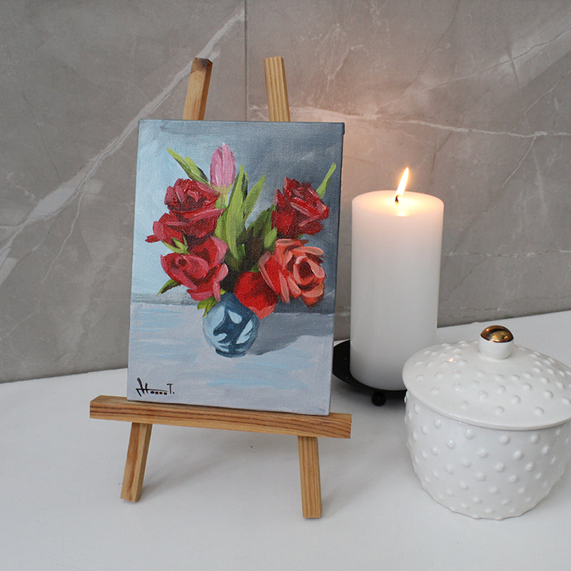 Tulip and 5 Roses